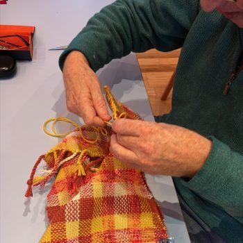 Someone doing arts and crafts