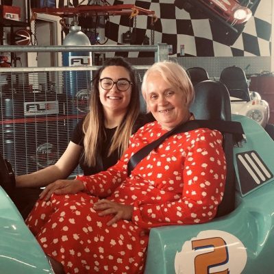 Support worker Danielle with Julie