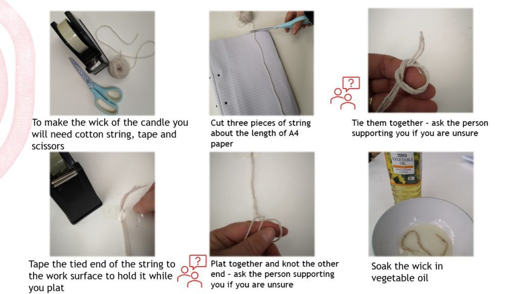 The first steps to making your own Candlemas candle