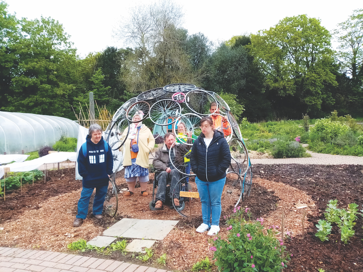 The new bicycle bean planter at Delrow Community