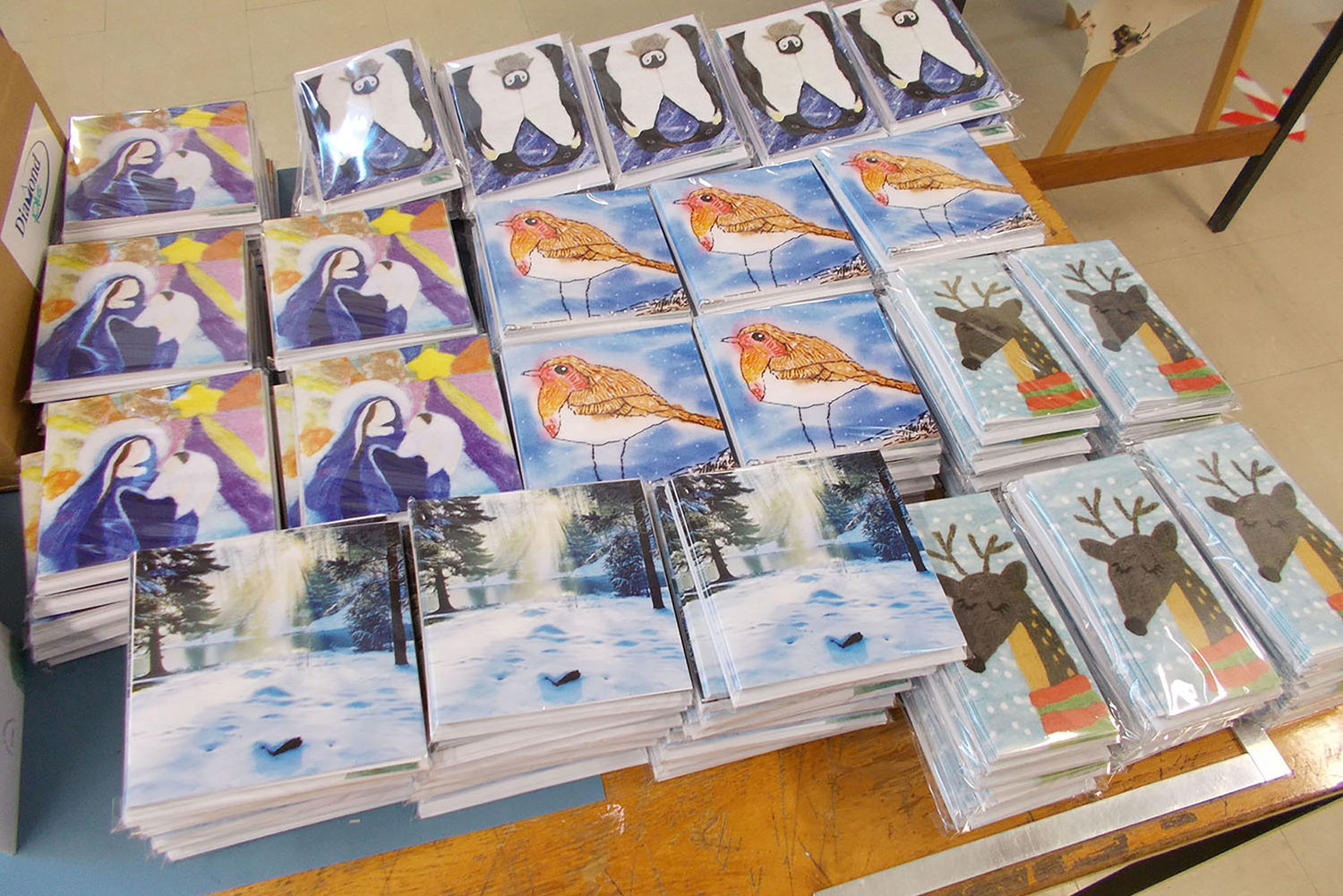 The cards are now ready to be sold The cards are now ready to be sold