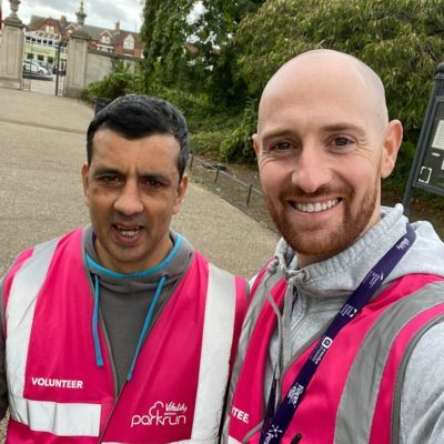 Luke volunteers at the Park Run in Middlesbrough