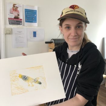 St Albans Claire Linoprinting2