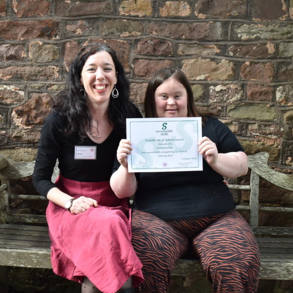 Clare And Cherry A person we support at Severnside Skills
