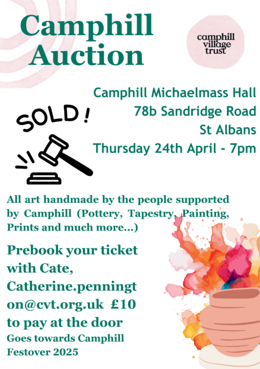 St Albans art auction poster