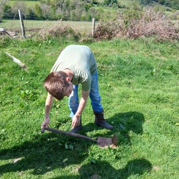 Soil sampling in Botton Village