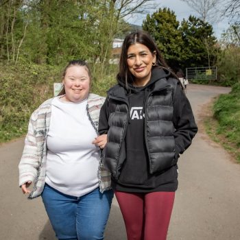 Jessie and Subia out for a walk