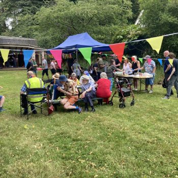 People enjoying Grange Fest