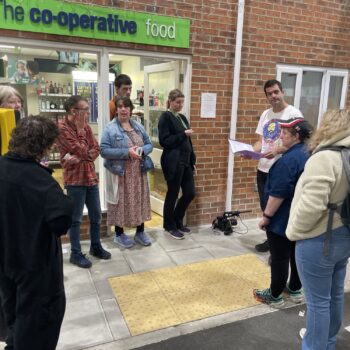 People filming together