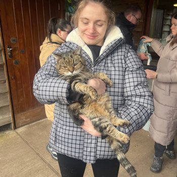 Katie holding a cat