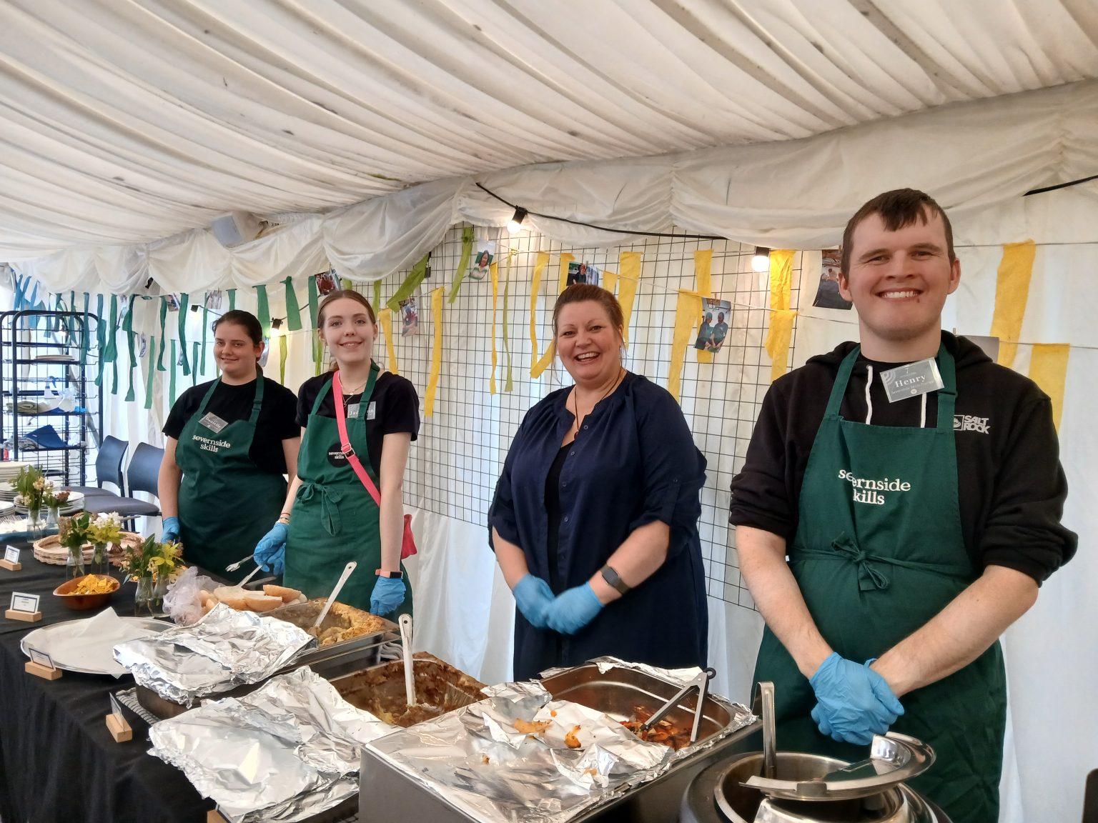 Severnside Skills trainees serving food