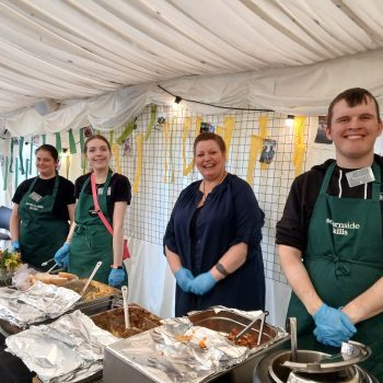 Severnside Skills trainees serving food