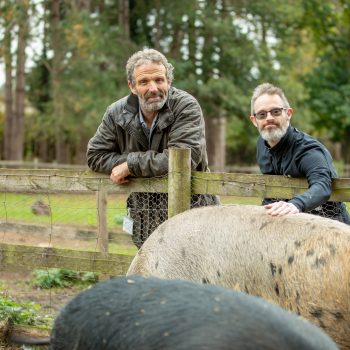 Keith and Fran visit the pigs at Ashfield gardens