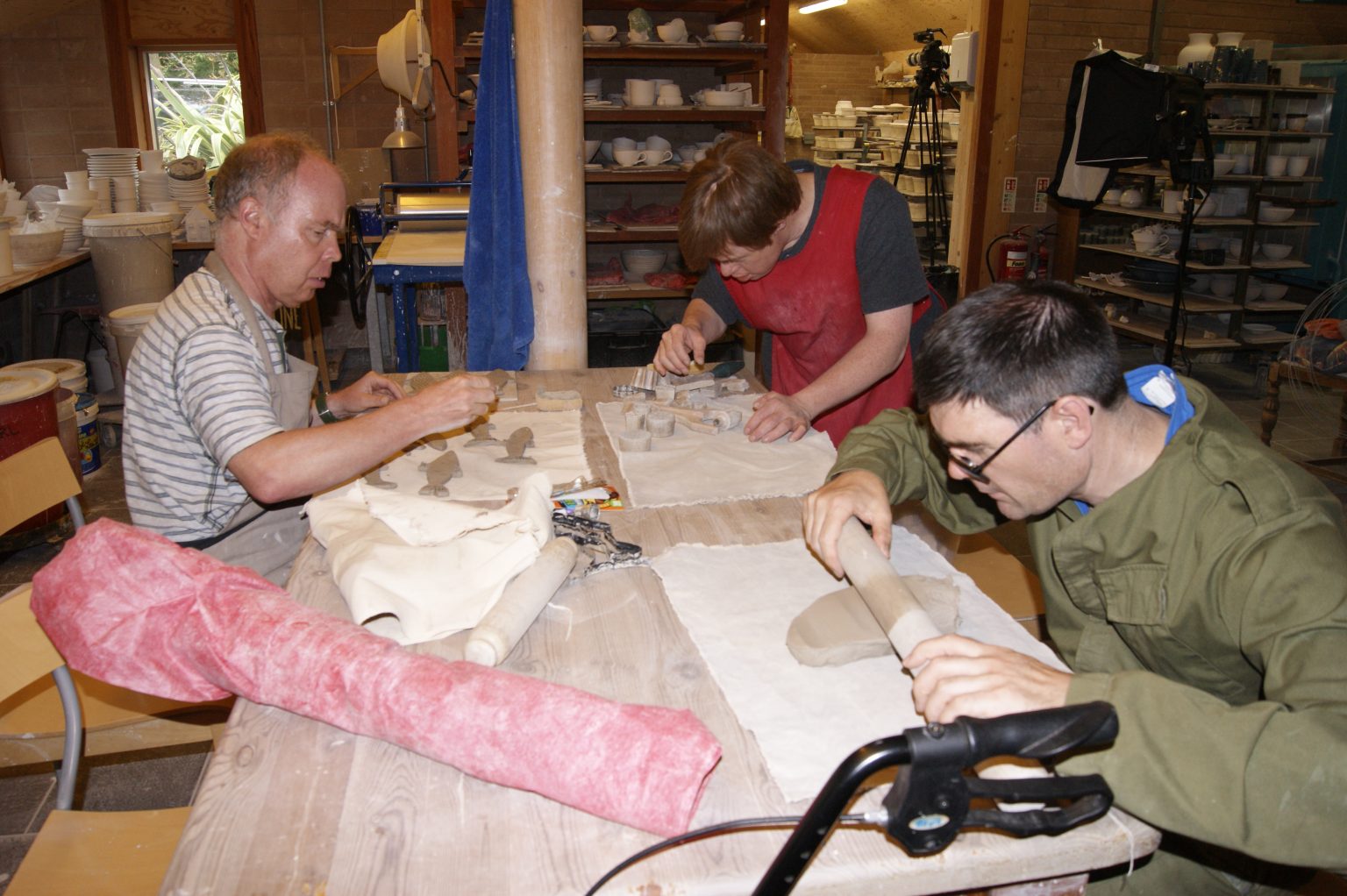 People doing pottery